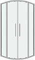 Душевой уголок Grossman Cosmo 80x80x195 301.K33.02.8080.10.00