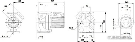 Циркуляционный насос Grundfos UPS 32-120 F (230)