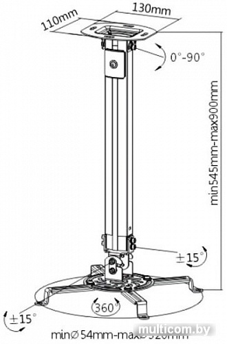 Кронштейн ITech PRB-08 (белый)