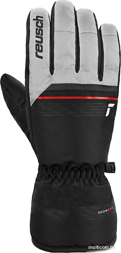 Горнолыжные перчатки Reusch Snow King 6201198-1120 (р-р 8.5, White/Fire Red/Black)