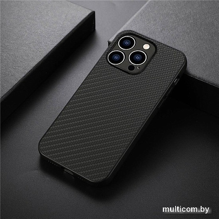 Чехол для телефона G-Case для iPhone 14 Pro Max (черная кожа)