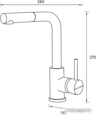 Смеситель Paulmark Kassel Ka214311-431 (белый матовый)