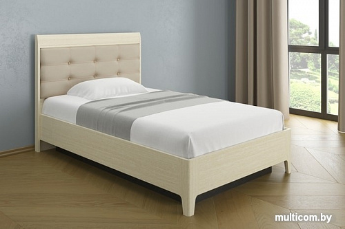 Кровать Лером Камелия КР-1072-БД-К 140x200 (дуб беленый-комбинированный)