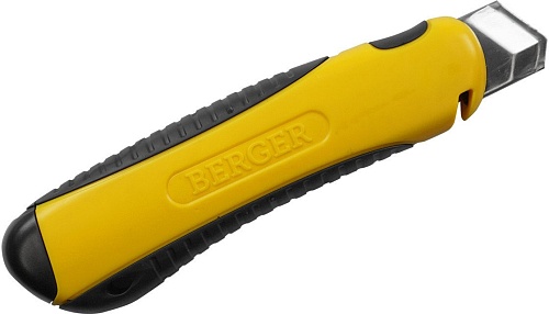 Нож строительный Berger С обрезиненной рукояткой и сегментирован. лезвием 25мм BG1355