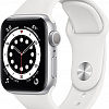 Умные часы Apple Watch Series 6 40 мм (алюминий серебристый/белый спортивный)