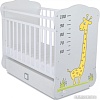 Классическая детская кроватка СКВ-Компани 4 Жираф 415001-2 (белый)