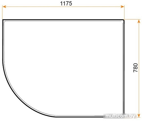 Душевой уголок Niagara NG-412021-14 R 120x80 (хром/тонированное) правая