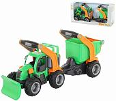 Полесье ГрипТрак Трактор снегоуборочный с полуприцепом 37381