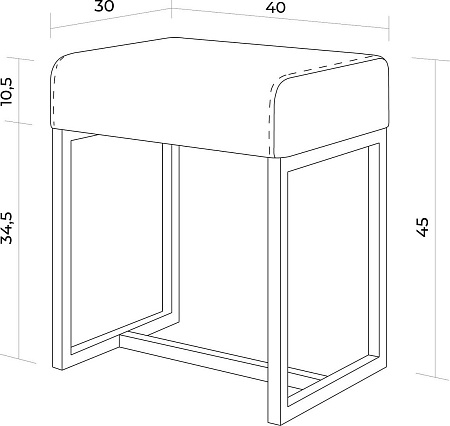 Пуфик Mio Tesoro Юнта (экокожа/белый)