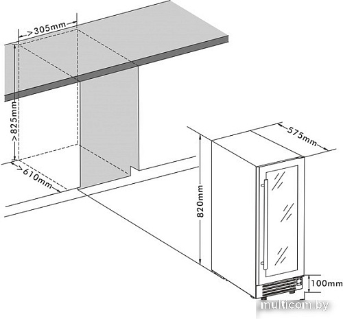 Винный шкаф Cellar Private CP017-2TBH со скрытой ручкой