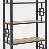 Стеллаж Hype Mebel Квадро 50x200 (черный/древесина белая)