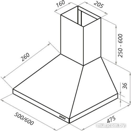 Кухонная вытяжка Schtoff Haus 50 (белый)