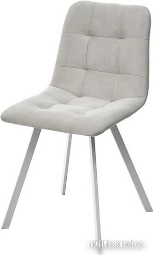 Стул M-City Ричи 688M05747 (H-09 светло-серый велюр/белый)