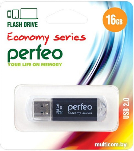 USB Flash Perfeo E01 16GB (черный)