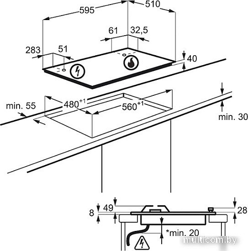 Варочная панель Electrolux CGS6436BX