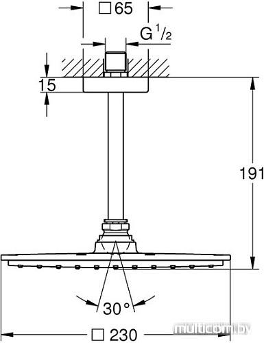 Верхний душ Grohe Rainshower Allure 230 [26055000]