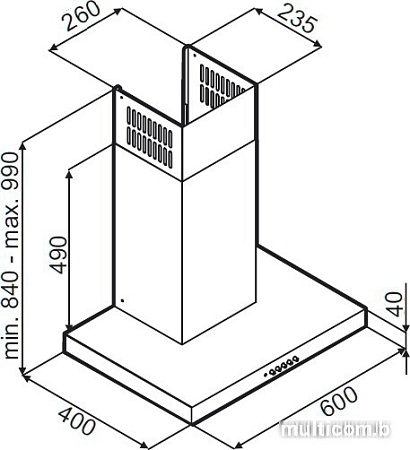 Кухонная вытяжка Monsher Delta 60 X