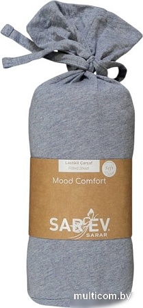 Постельное белье Sarev 1.5сп 100x200+30см на резинке P978 MEDULAS v5/A.Mavi