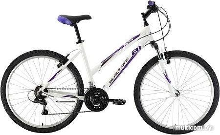 Велосипед Black One Alta 26 Alloy р.18 2021 (белый/фиолетовый)