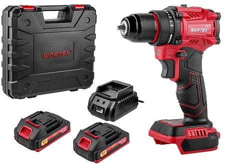 Дрель-шуруповерт Wortex LX BD 1815-1 Li ALL1 XLT 1333697 (с 2-мя АКБ, кейс)