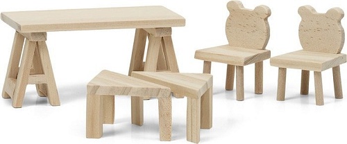 Мебель для кукольного домика Lundby Стол и стулья Сделай сам 60906400