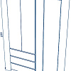 Шкаф распашной Mebelain Варма Stor 144 (белый)
