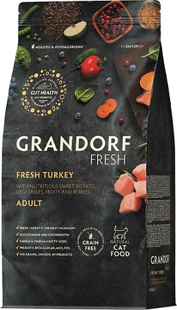 Сухой корм для кошек Grandorf Adult Fresh Turkey&Sweet Potato (2кг)