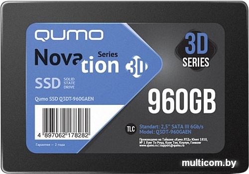 SSD QUMO Novation 3D TLC 960GB Q3DT-960GAEN