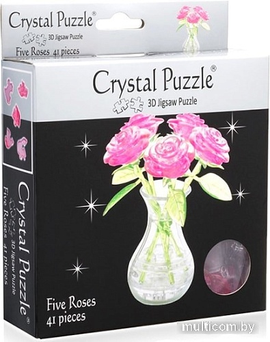 3Д-пазл Crystal Puzzle Букет в вазе 90452