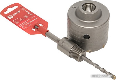 Коронка EKF Master TCT-72 М22