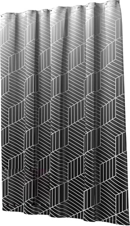 Шторка-занавеска для ванны Fora Delicate Black FOR-PH-DLB