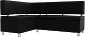 Угловой диван Лига диванов Стайл левый 114529L (экокожа черный)