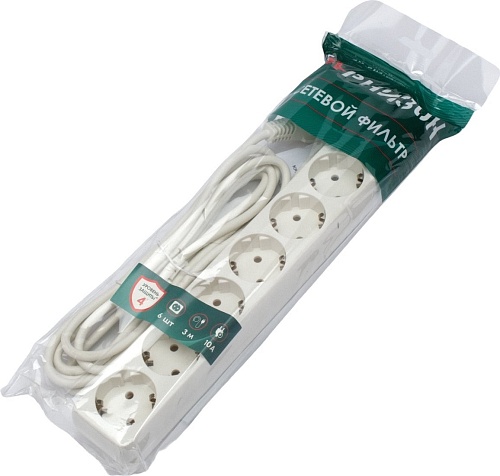 Сетевой фильтр Гарнизон ECL-6-W-3