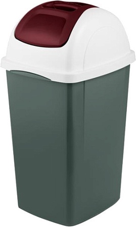 Мусорное ведро Bama Cont.Europa Lt.33 Oliva (33 л, оливковый/бордовый)