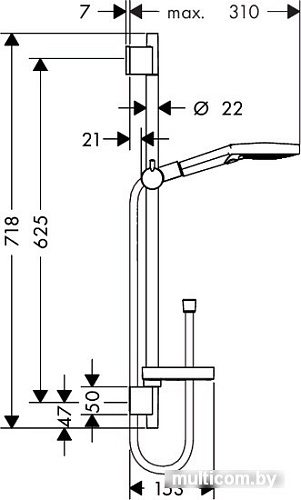 Душевой гарнитур Hansgrohe Raindance Select S 120/Unica (26630400)