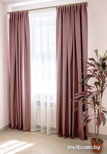 Комплект штор Decoretto Блэкаут роза БР-K16 3.25x2.5 м (розовый, 2 шт)