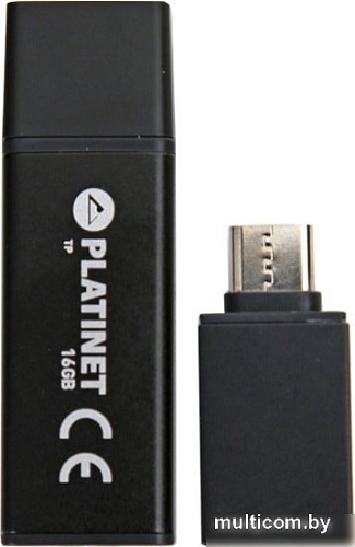 USB Flash Platinet X-Depo USB 3.0 + Type-C Adapter 16GB (черный)