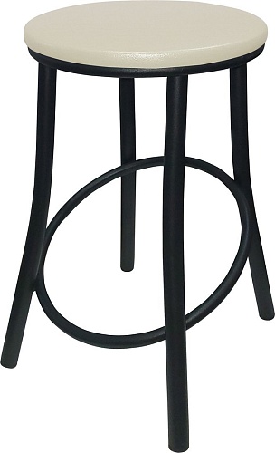 Табурет ВВР Сфера (черный/экокожа ваниль)