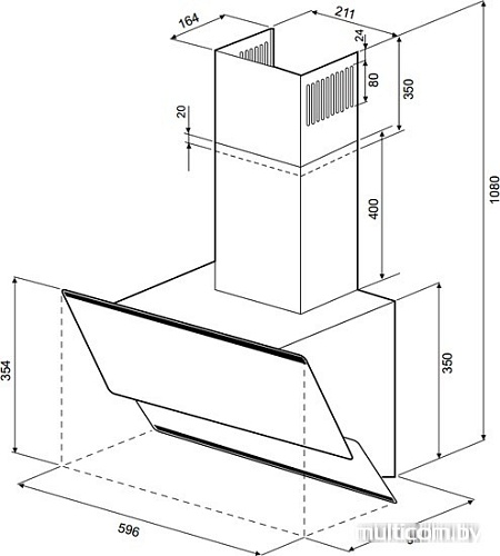 Кухонная вытяжка Krona Irida 600 White Sensor