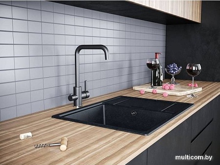 Смеситель Paulmark Logas Lo213021-418 (черный металлик)