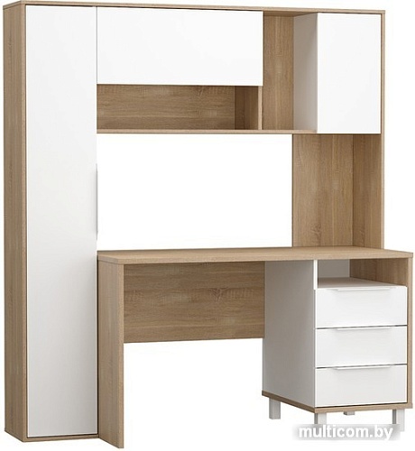 Стол Mobi Комфорт 12.95 (дуб сонома/белый PE шагрень)