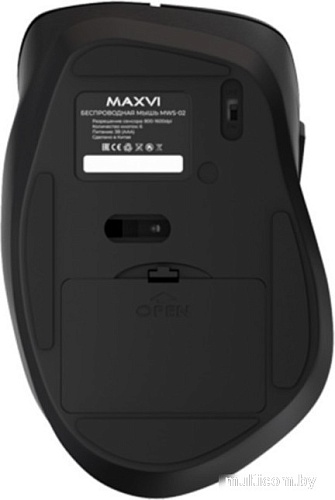 Мышь Maxvi MWS-02 (черный)