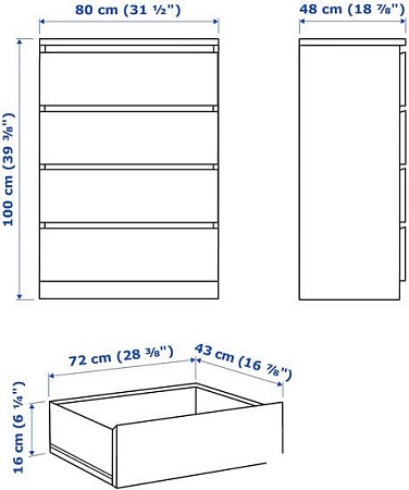 Комод Ikea Мальм 104.035.72