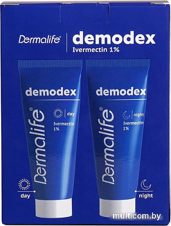 Подарочный набор Dermalife Demodex Гель дневной+Крем ночной (75 мл+75 мл)
