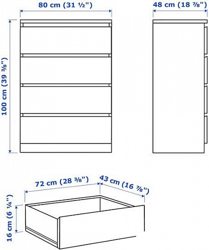 Комод Ikea Мальм 104.035.72