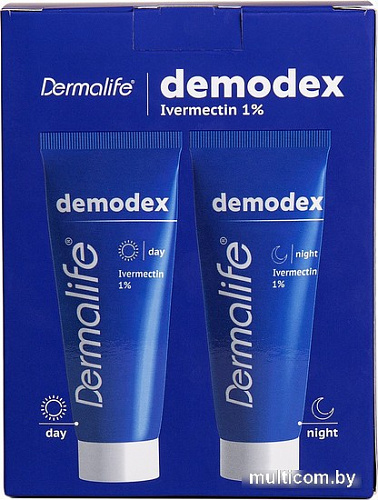 Подарочный набор Dermalife Demodex Гель дневной+Крем ночной (75 мл+75 мл)