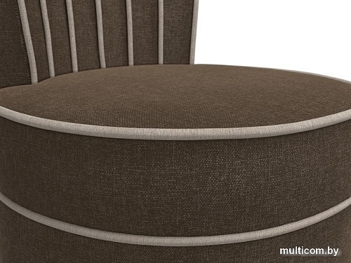 Интерьерное кресло Лига диванов Ирис (рогожка, коричневый/бежевый)