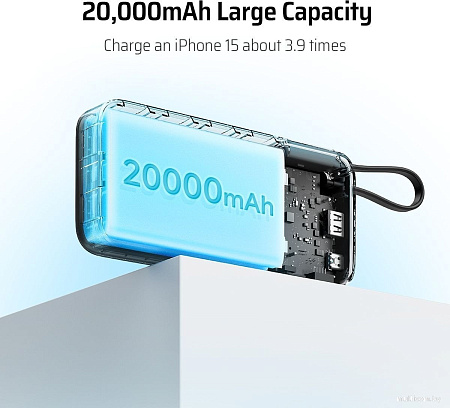 Внешний аккумулятор Cuktech PB200N 20000mAh 55W (темно-серый)