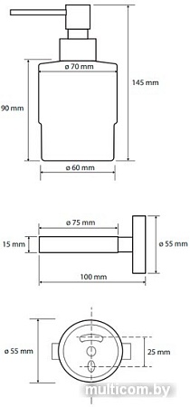 Дозатор Bemeta White 104109104