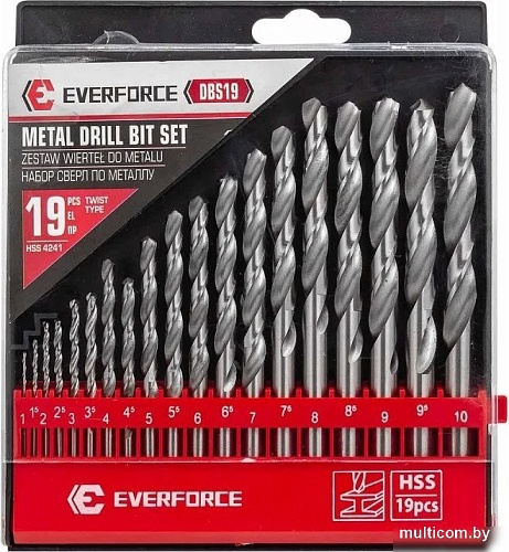 Набор сверл Everforce EF-DBS19 (60678)